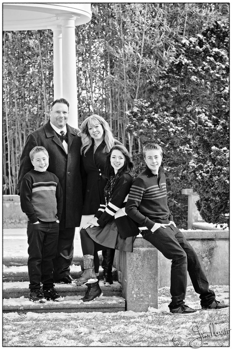 Longwood Gardens Family Portrait - Gary Nevitt Photography - Snowing - Winter - Russo-140