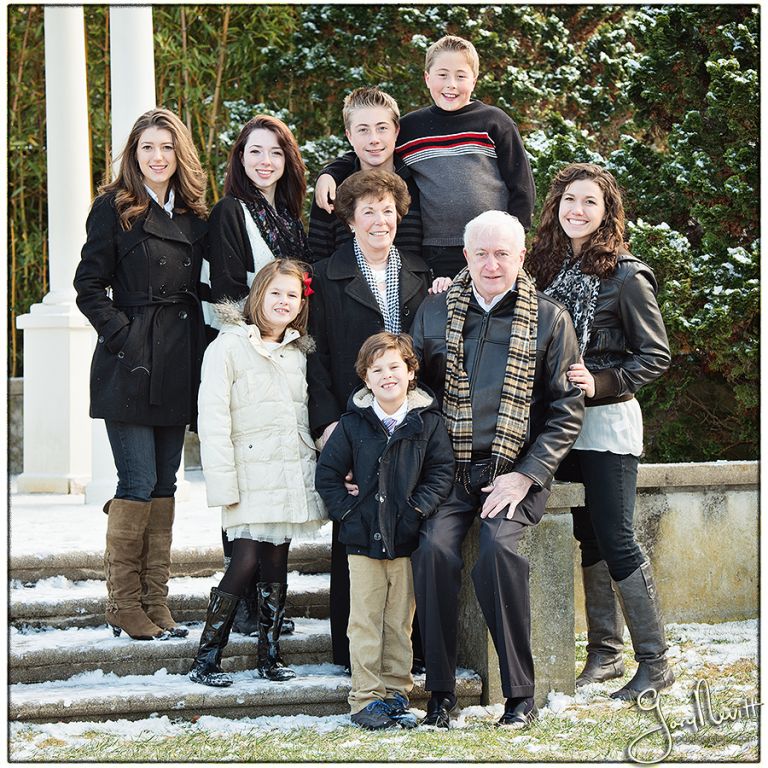 Longwood Gardens Family Portrait - Gary Nevitt Photography - Snowing - Winter - Russo-141